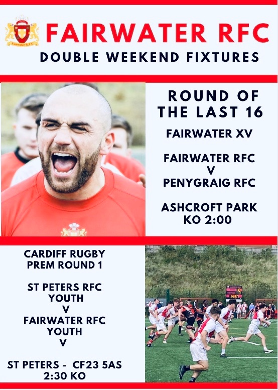 Set to be a good weekend of rugby, seniors welcome @GraigRfc & our @FRFC_Youth travel to their hosts @stpetersrfc Good Luck to all players 🔴⚪️🏉 @AllWalesSport