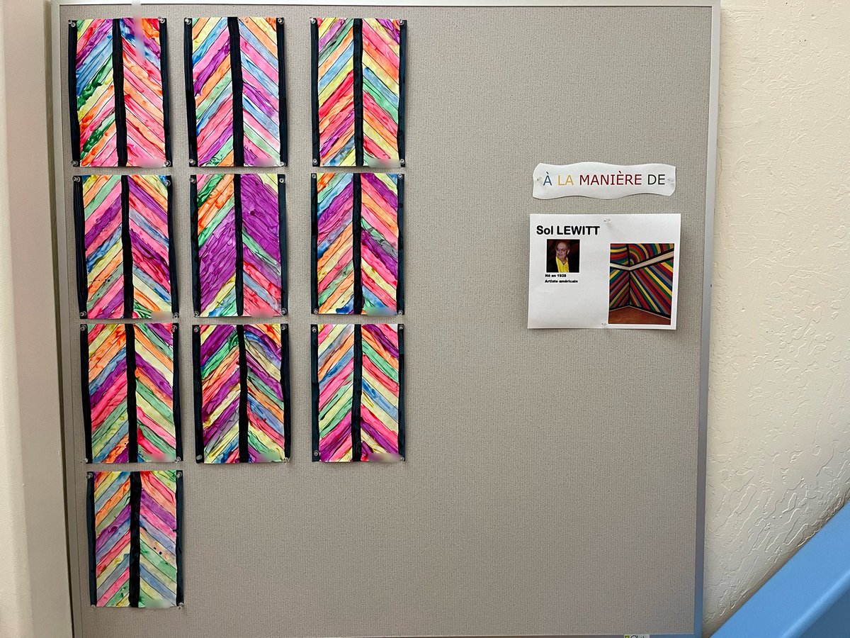 Maîtresse à SF (@mdedoublee) on Twitter photo Une année à la manière de: on commence 2024 avec Sol Lewitt et le trait oblique 🖍️ <a href="/lelyceeSF/">Lycée Français de San Francisco</a> #SanFrancisco Une année à la manière de: on commence 2024 avec Sol Lewitt et le trait oblique 🖍️ <a href="/lelyceeSF/">Lycée Français de San Francisco</a> #SanFrancisco