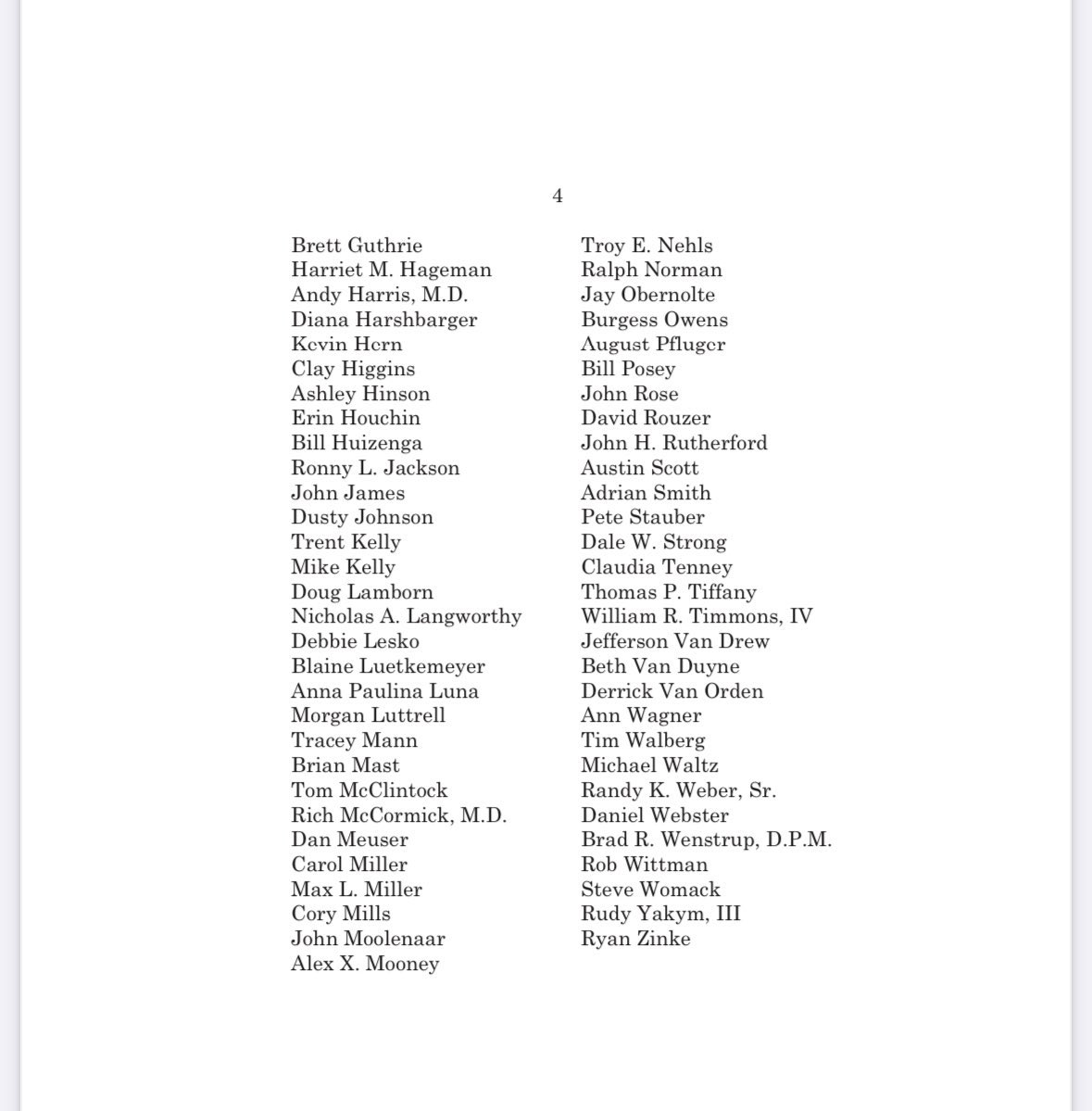 Our elections need to be decided by voters at the ballot box, not activist judges. Today I joined @SenTedCruz, @SteveScalise & 177 Members of Congress in filing an amicus brief to SCOTUS supporting President Trump’s CO ballot appeal.