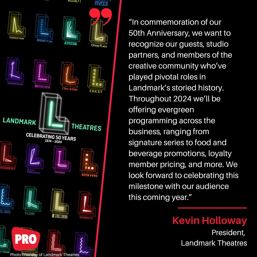 . @LandmarkLTC Celebrates 50-Year Anniversary, Pays Tribute to Moviegoers with Special Promotions, Programming. Read more: buff.ly/3O5tpHW 
#LandmarkTheatres #Landmark #BoxOffice