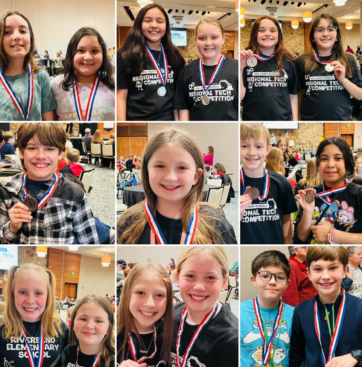 riverbendes's tweet image. Our last #hallcotech2024 as RES Hornets wrapped up with 9 medals, and 6 students will go on to the state #gastc competition!  Congratulations to our participants - we are proud of you! #technologycompetition #riverbendrocks @HallCountyWBL - thanks for a great event!