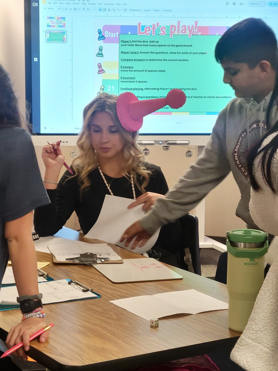 SusWhitley's tweet image. Giant Boardgame Day. 5th Grade Math students are never 'board'. 
@TISDNIS @TomballMath 
##keeplearningfun