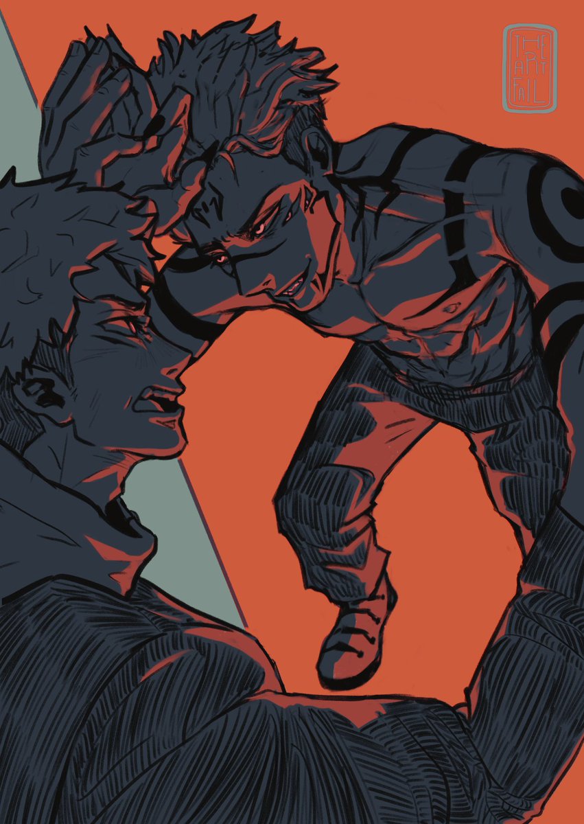 FailX14's tweet image. 2nd part of the #jkk series. With tha brothers #choso and #Yuji

#sukuna is also there...