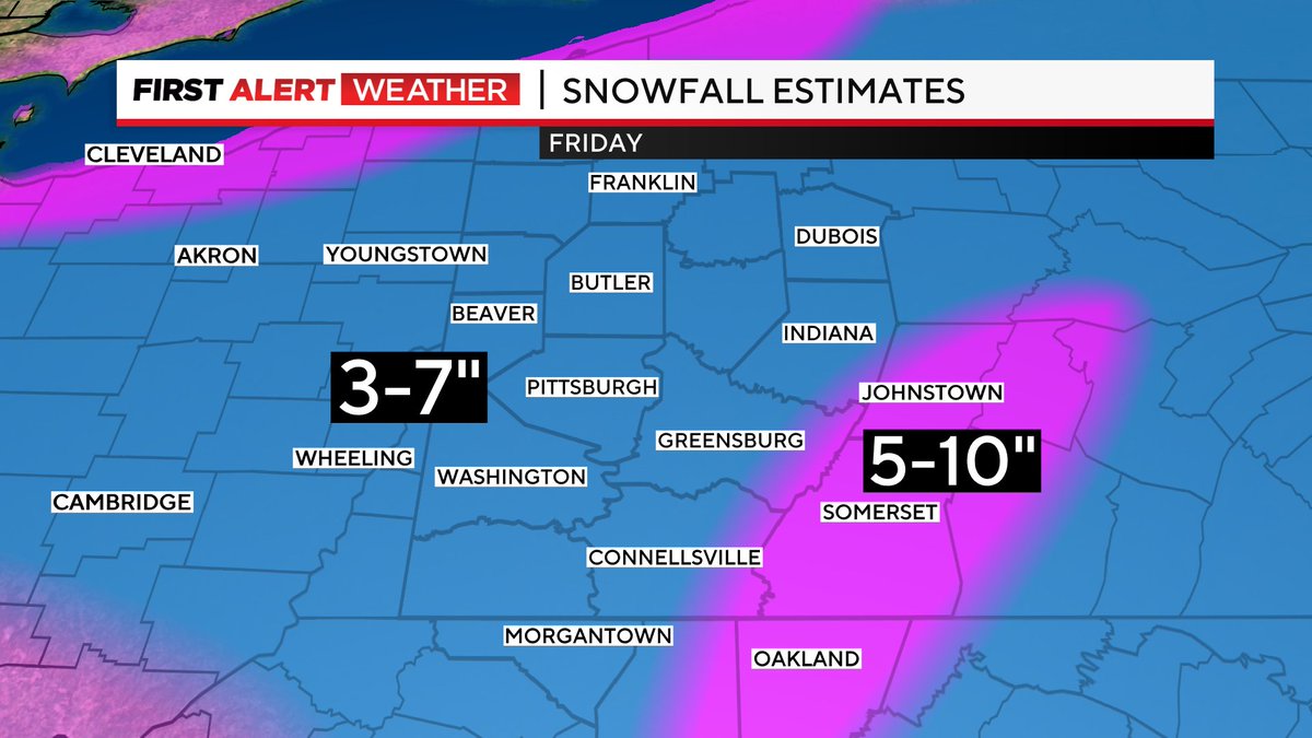 How much snow will Pittsburgh get? With the heaviest showers falling during the morning commute, here's a breakdown of the estimates and timing: cbsloc.al/3U8xVcu
