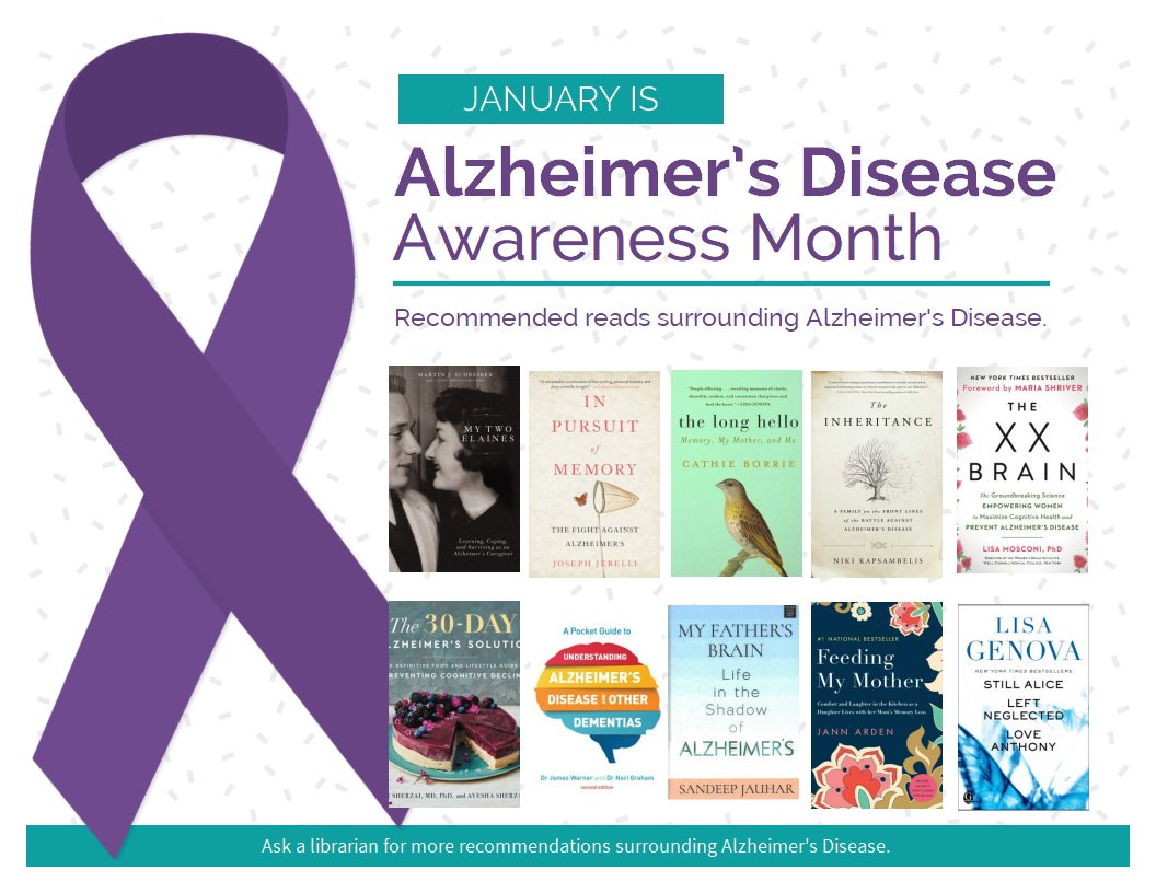 PeaceLibrarySys's tweet image. Alzheimer's affects millions of lives, and it's about time we wrapped our heads and hearts around it. Check out these titles to be enlightened and inspired. 📚💡#AlzheimersAwareness