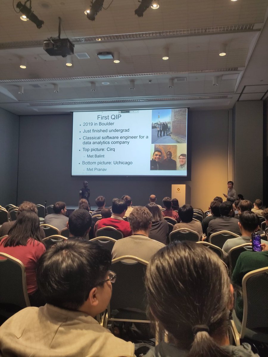 Having friends at #QIP2024 is great! I am sad to miss you all! It turns out I made it to Taipei without actually being there. Thanks <a href="/vtomole/">Victory Omole</a>, and Adrian for sending me the photo :D