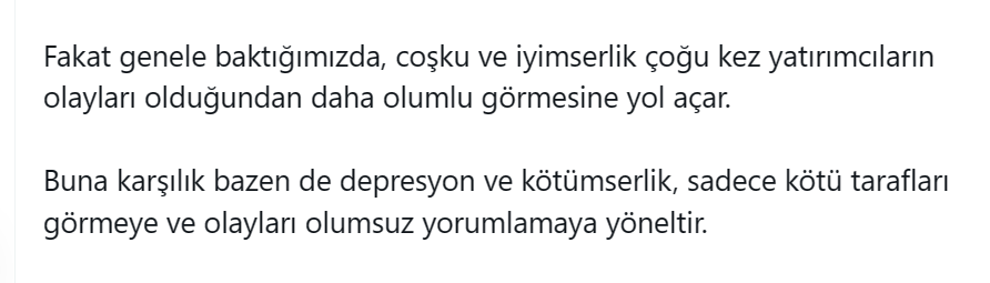 BulentAtik_epik's tweet photo. @okuyanadDam Benim bulduğum cümle/söylem... aynen bu iki uç noktaların (Coşku-Depresyon) 'yönetilmesini', nasıl yönetilebileceğini konu ediyor.

İhtiyacımız olan şeyin ŞÜPHECİLİK olduğu bilgisini veriyor.

Gerisi...benim yorumum: FK bandı yaklaşımı

Margin of Safety yerine... iyi iş görüyor! https://t.co/UBlqC8Qowp