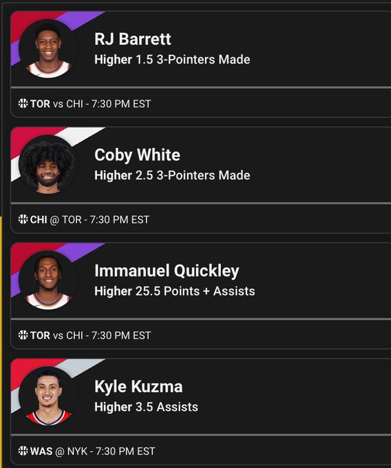 Lock me in. Today picks #underdog  #prizepicks  #betr https://t.co/98ObyDqU0X<a href="/tag/underdog"class="tags">#underdog</a><a href="/tag/prizepicks"class="tags">#prizepicks</a><a href="/tag/betr"class="tags"><span>#betr</span></a>