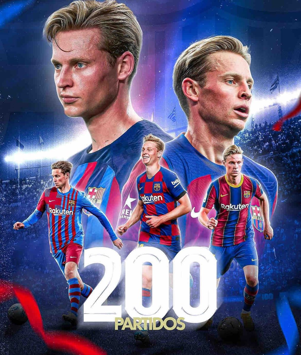 BarcaTimes's tweet photo. 𝐎𝐅𝐅𝐈𝐂𝐈𝐀𝐋: Frenkie de Jong will play his 200th game tonight with Barcelona. 

Congratulations Maestro. 🇳🇱🎩 https://t.co/29mmysn7eE