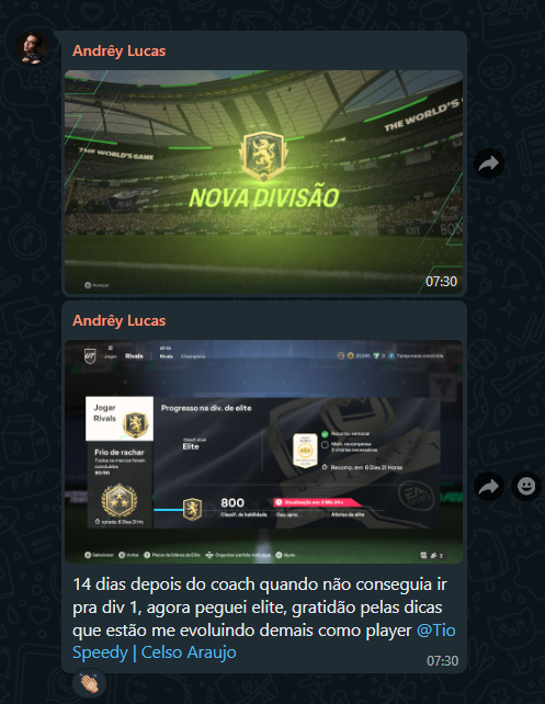 A EVOLUÇÃO DEPENDE DE VOCE!
FAZER O COACH E NÃO APLICAR, FICA DIFICIL!
PARABENS MANO ANDREY!!!!