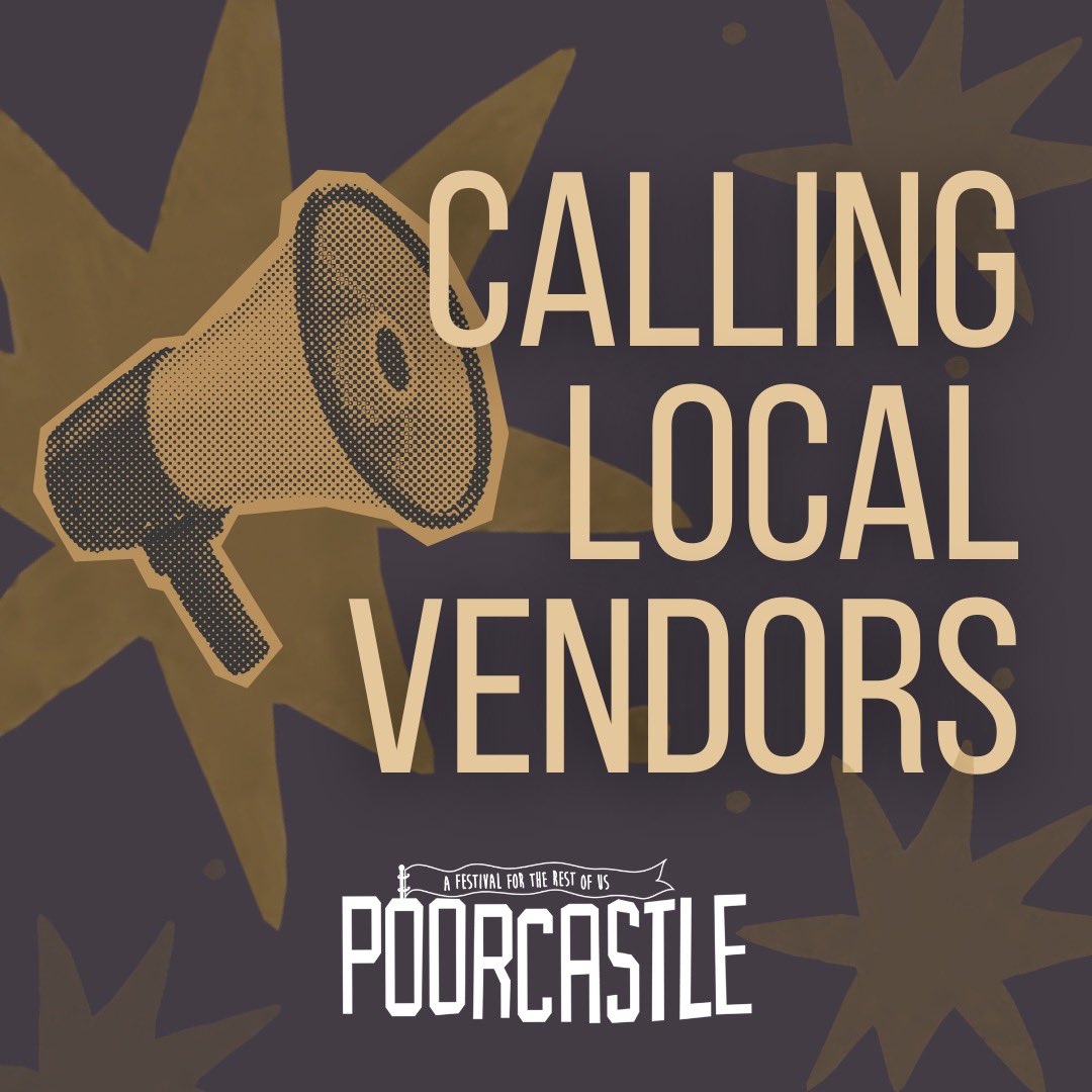 Artist submissions closed at the start of the new year, but vendor submissions are still open! 🙌 Are you a chef, artist, collector, or other purveyor of delicious, interesting, vintage and/or weird goods? 👀 Apply today to be a part of Poorcastle 2024 at poorcastle.com