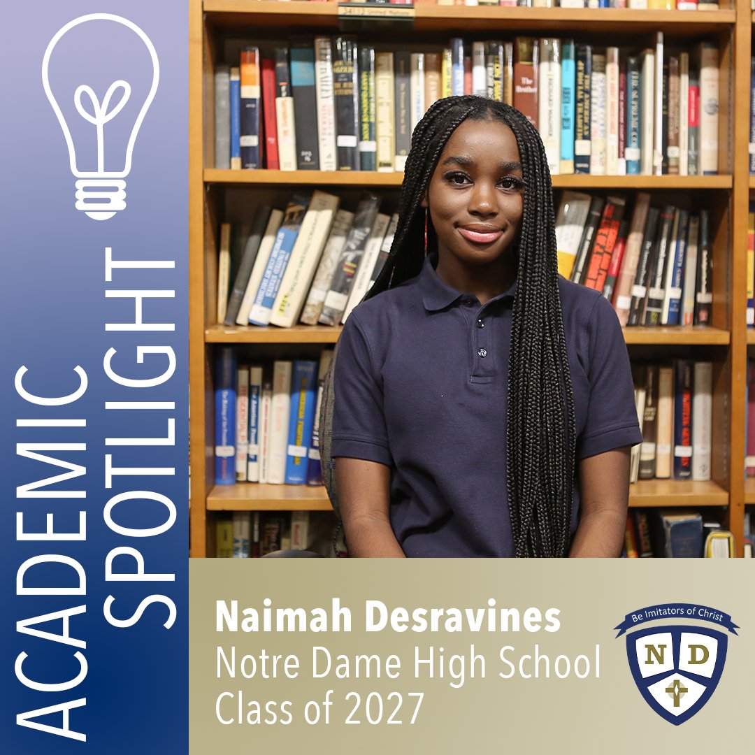 This week's Academic Spotlight shines upon freshman Naimah Desravines for her steadfast commitment to improving her numeracy concepts in order to meet the challenges of Algebra 1! #AcademicSpotlight #LancerPride