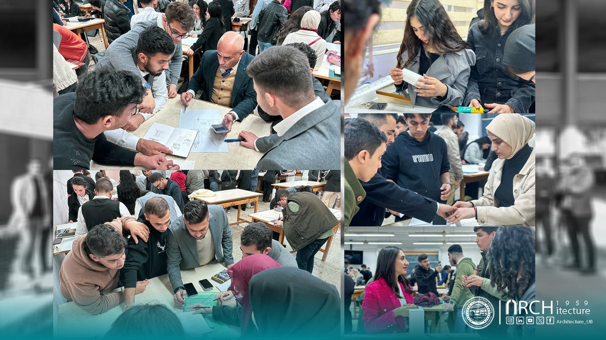 Architecture_Ub's tweet photo. Successful collaborative architecture workshop between Baghdad University and Al-Farahidi University, featuring lectures, model crafting, and a student competition. #ArchWorkshop #Collaboration #ArchEdu https://t.co/uyiaeW7iBT