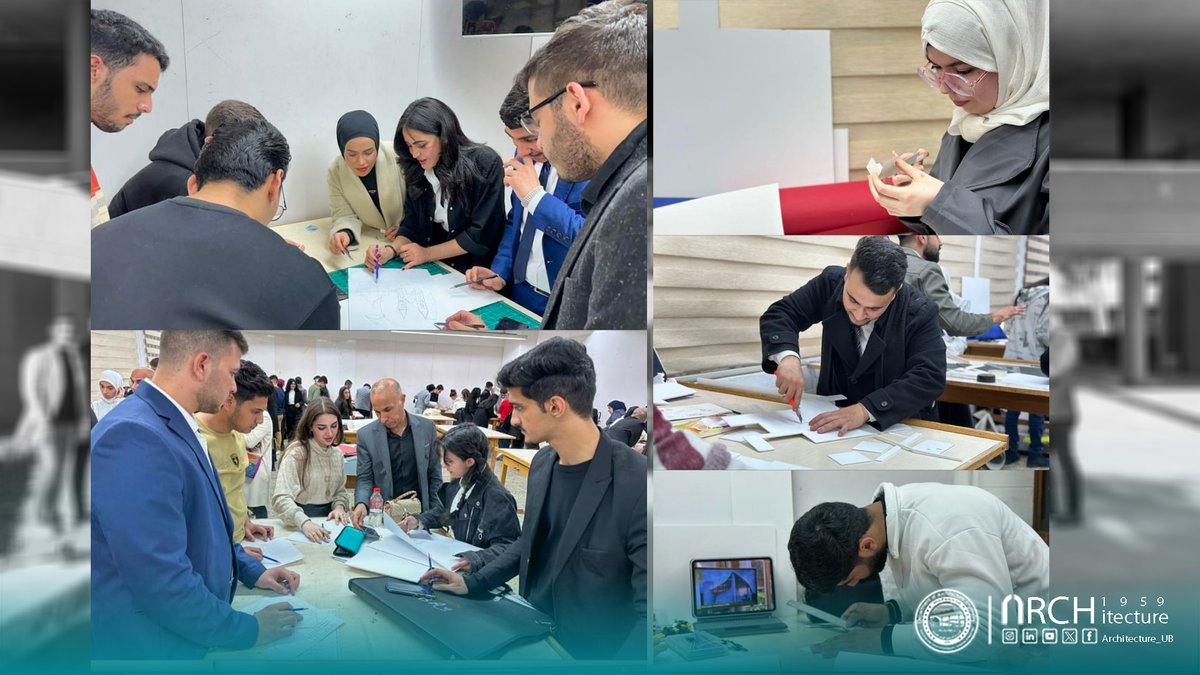 Architecture_Ub's tweet photo. Successful collaborative architecture workshop between Baghdad University and Al-Farahidi University, featuring lectures, model crafting, and a student competition. #ArchWorkshop #Collaboration #ArchEdu https://t.co/uyiaeW7iBT