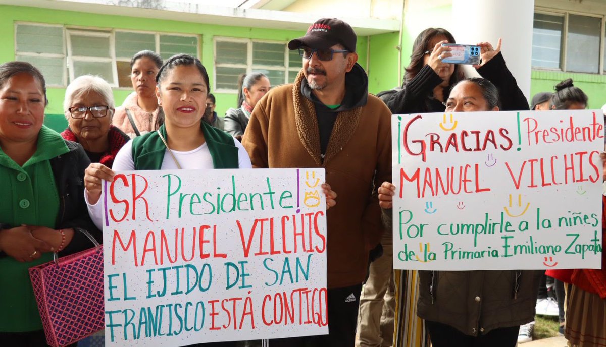 ManuelVilchisMV's tweet photo. Hoy, es día de celebración para la #Escuela Primaria Estatal Emiliano Zapata Salazar en el Ejido de San Francisco Tlalcilalcalpan por la Supervisión de Entrega de la #Techumbre https://t.co/HX4hoFe42d