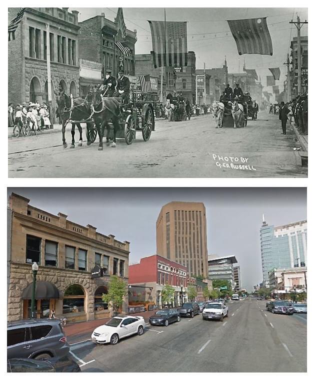 #ThrowbackThirsday of fire department on parade. Looking down Main Street from about 6th. - Bob Hartman via “History of Boise, Idaho To Present” Facebook group.