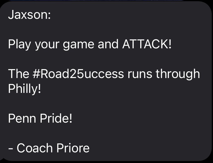 More Ivy League love from Philly! Thank you @PennFB and @CoachPriore ! 🌿 #FightOnPenn #PennPride 🔵🔴 ———— @Greg_Chimera @CoachMetzler #ClassOf2025