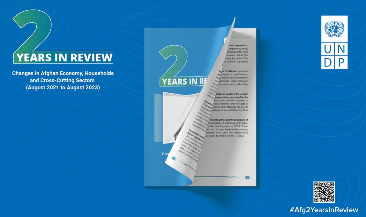 Aimalferoz_UN's tweet photo. #Situation in #Afghanistan since August 2021

📢UNDP's #Afg2YearsInReview is out: Afghanistan's recovery hinges on international assistance, reviving productive economic sectors and reinstating women's rights. 

Access at https://t.co/gM8jJpGRPW

Excellent details in the report. https://t.co/XkgTKnq64Y