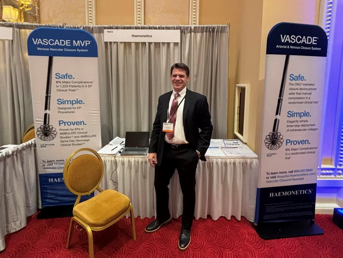 HaemoneticsIT's tweet photo. We're here at the Northwell Health Cardiovascular Fellows Course! Come stop by to learn about #VASCADE and #VASCADEMVP! https://t.co/uqaRynpdVw