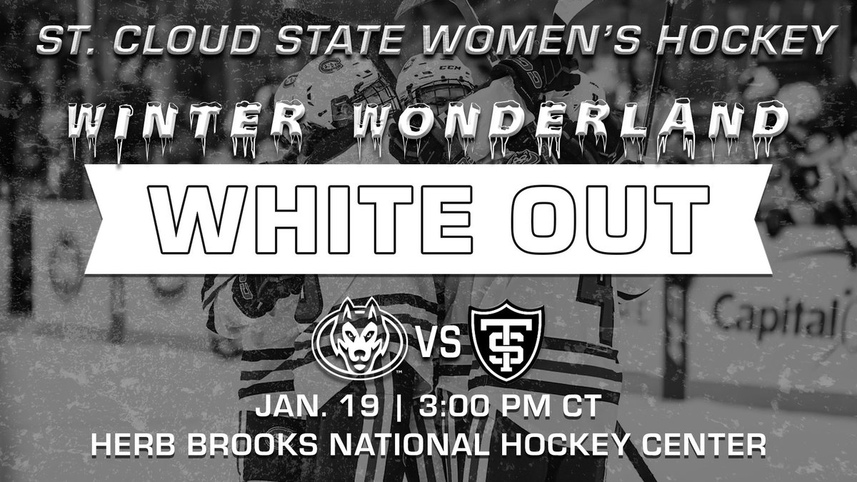 SCSUHuskies's tweet photo. 🏒 @SCSUHuskies_WHK is hosting St. Thomas for game one of the series tomorrow at 3 pm!

Wear your best Blizzard White to the game ❄️

#HuskyHockey #GoHuskies 🐾 https://t.co/XNT5s4ahcf
