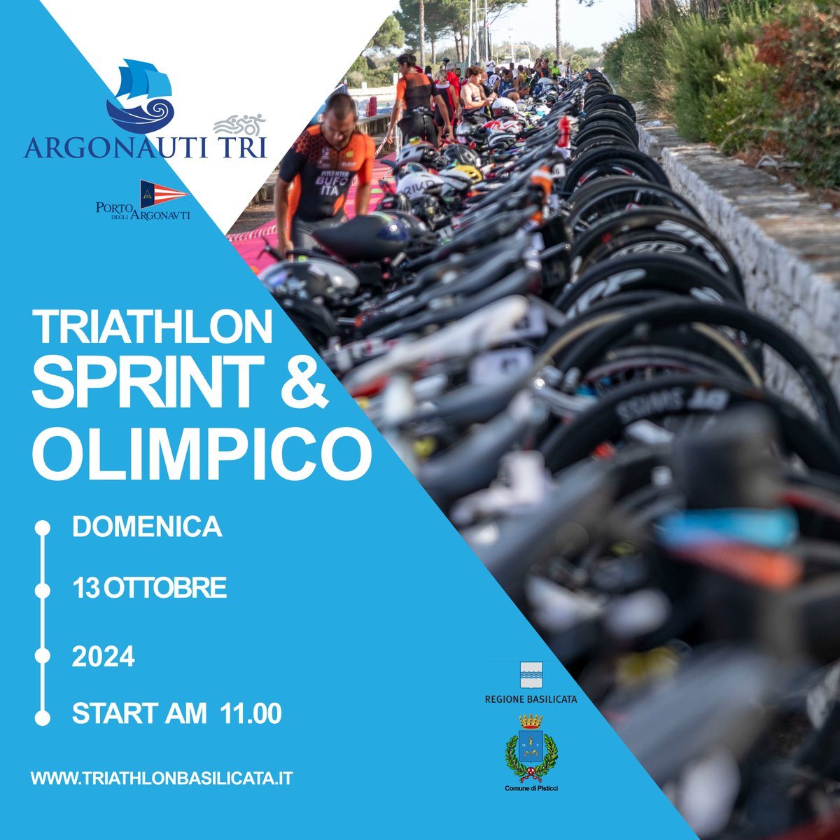 𝐀𝐫𝐠𝐨𝐧𝐚𝐮𝐭𝐢 𝐓𝐑𝐈 13.10.2024
Porto degli Argonauti, Marina di Pisticci (MT)
Gare NO DRAFT per tutti, dagli Youth B ai Master e Staffette.
triathlonbasilicata.it

#argonautitri #fitri #triathlon #pisticci #matera #basilicata #triathlonbasilicata