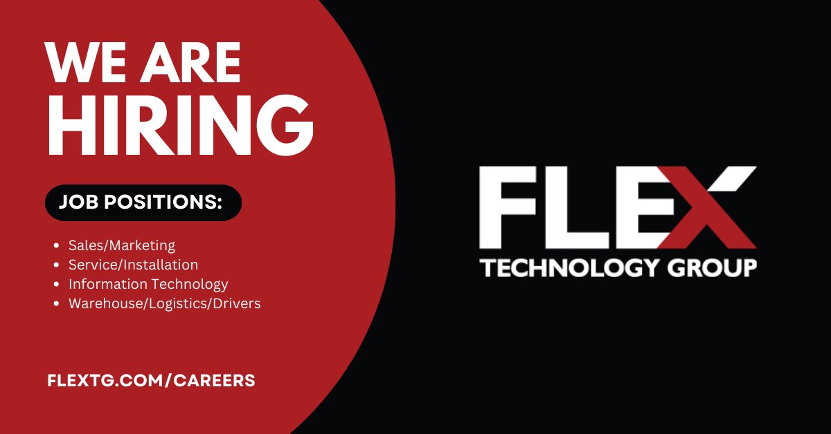 TheFlexTG's tweet image. At Flex Technology Group, we are always seeking extraordinary people.
Explore our current opportunities and be a part of something exceptional.

url.flextg.com/48WTEbs

#JoinOurTeam #CareerOpportunities #FlexTechnologyGroup #Hiring #OneofOne