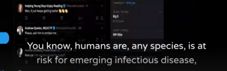 MauritzPreller's tweet photo. 1:13:57
Malone makes the case for vaccines.. i kid you not.
#youcannotmakethisstuffup https://t.co/2DcgC1IFw5