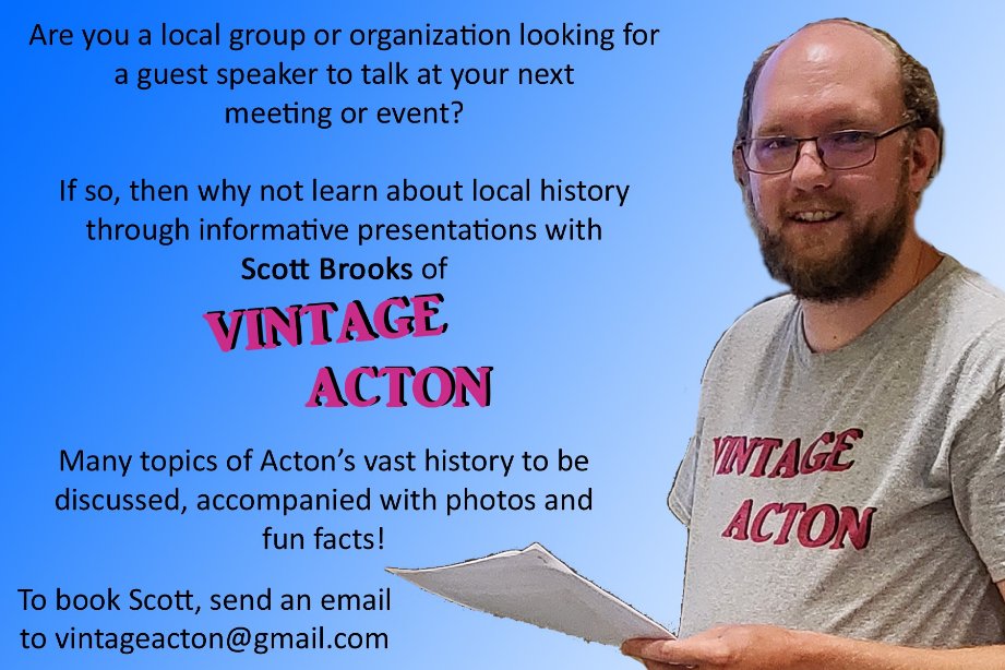 ScottReaBrooks1's tweet photo. Attention all local groups and organizations looking to learn more about Acton's history! #ActonON #HaltonHills #Localhistory #History https://t.co/20icYSpVd1