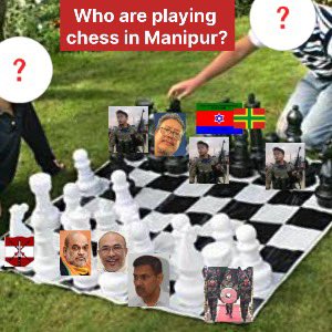 🚨 #Manipur: Who are playing chess in #Manipur?

#Kuki_ZoMilitants #Manipur_Violence #ManipurViolence #ManipurDemandsJustice #ManipurCrisis #ManipurHoror #KukiAtrocites #KukiChinZoSeparatists #KukiLiesXposed #KukiMilitants #KukiTerrorists