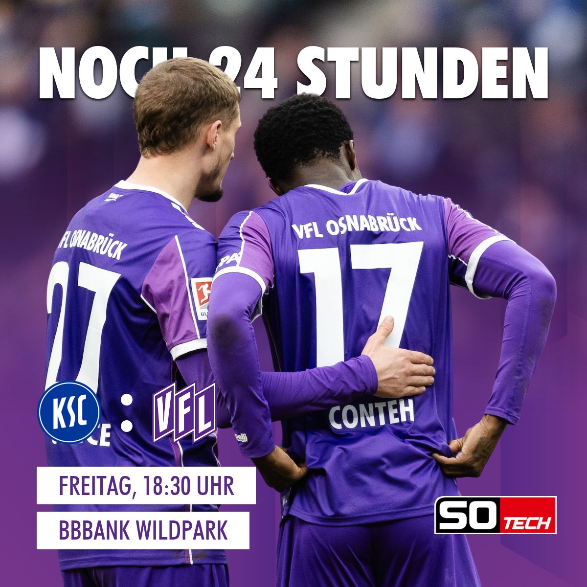 VfL_1899's tweet image. Noch 24 Stunden! 💜

#vfl1899 #KSCOSN