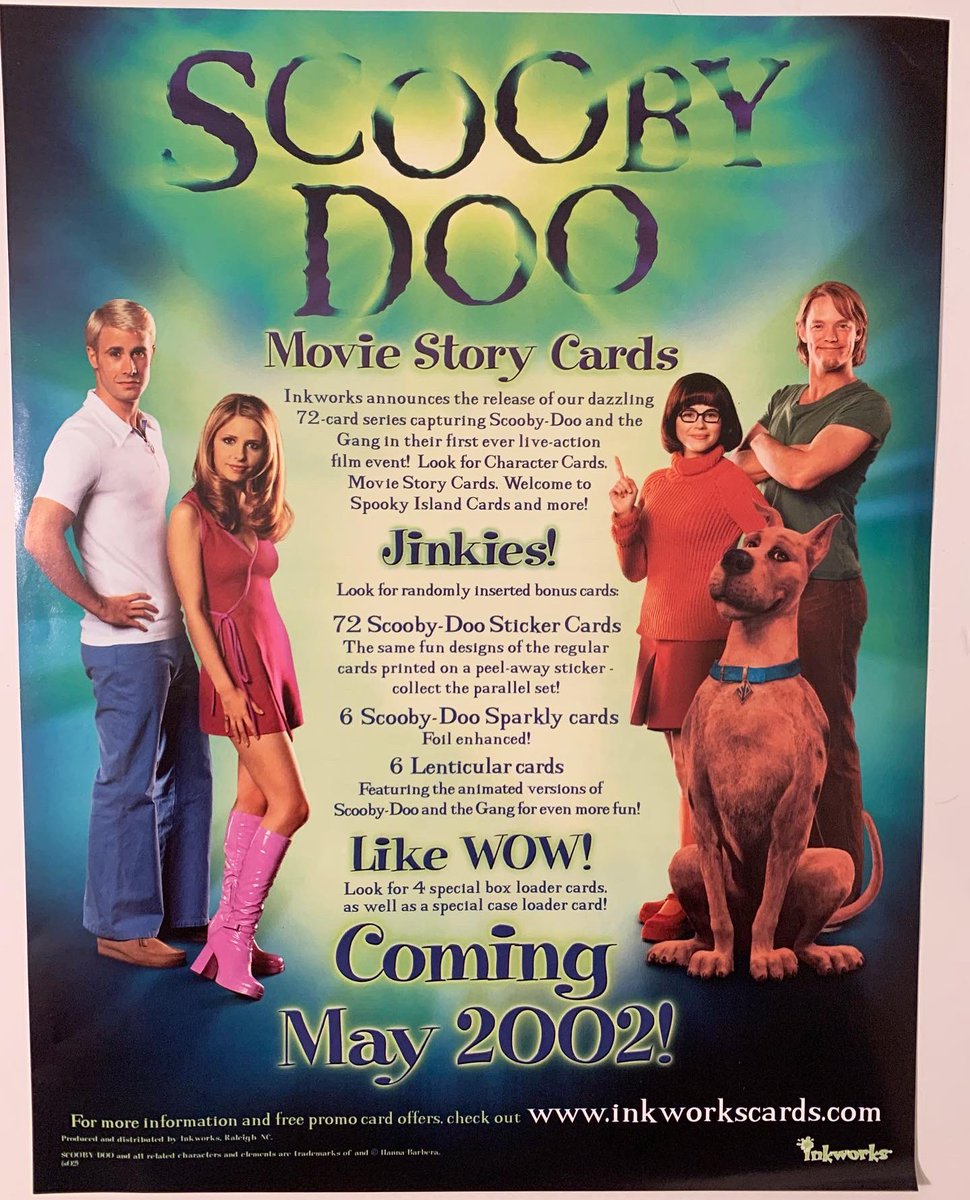JayMillyVids's tweet photo. Scooby-Doo (2002) Movie Story Cards Promo Sheet by Inkworks presented as part of our #TradingCardThursday https://t.co/fxiiSHpp0V