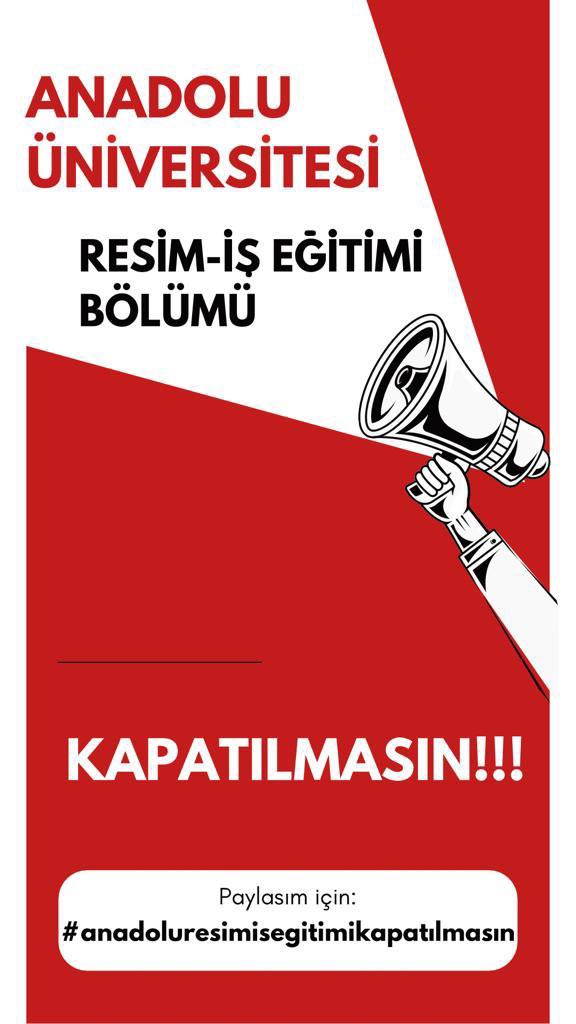 Eğitim hayatımı geçirdiğim kıymetli bölümümüz kapanıyor! Kapanmaması için sesimiz olun lütfen. #anadoluresimişöğretmenliğikapanmasın #anadoluüniversitesi <a href="/Anadolu_Univ/">Anadolu Üniversitesi</a>