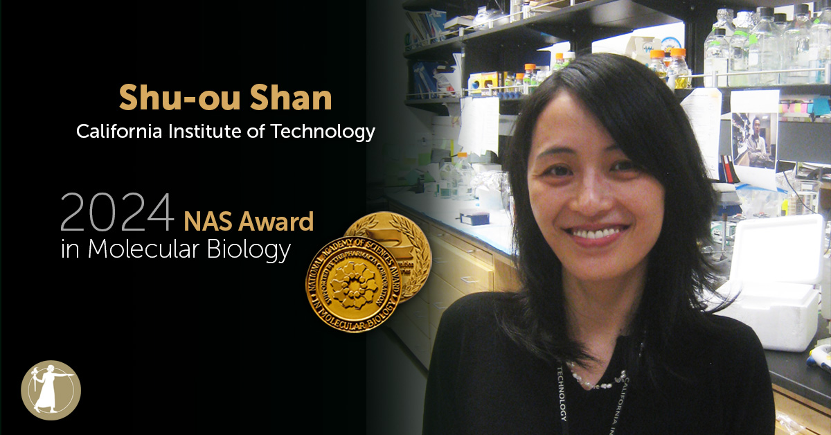 Congratulations to Professor Shu-ou Shan @Caltech / @CaltechCCE winner of the 2024 @theNASciences Award in Molecular Biology, for her novel research on molecular mechanisms underlying critical cellular processes! #NASaward #MolecularBiology