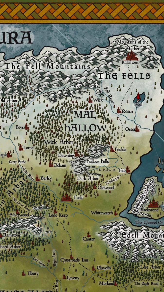 Sneak peek of the full colour map of The Remembered Lands being revealed next week! This thing has a whole other continent to the East! 🗺️
#fantasymaps
