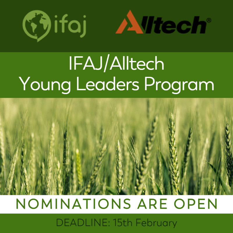 GAJinfo's tweet photo. 35 or younger? This is for you! 

Apply to the @ifaj @alltech Young Leaders program for the chance to win an award 🏆, attend the IFAJ Congress and attend a leadership bootcamp in Switzerland this summer.

Find out more and apply ⤵️