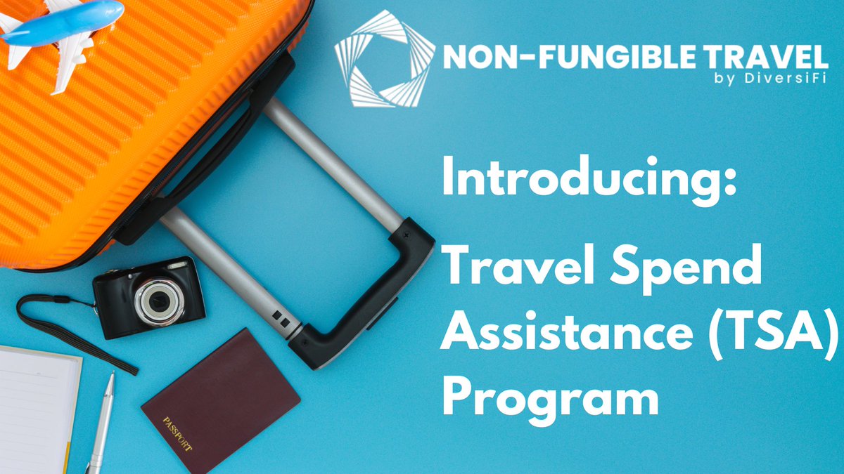 Introducing <a href="/NonFunTravel/">Non-Fungible Travel</a> TSA Program!

Travel Spend Assistance (TSA) program is designed for Passport NFT holders to submit a travel proposal, vote on proposals, &amp; receive a travel grant to help fund an upcoming trip!

Submit your proposal on Discord:
discord.com/invite/4yPSApd…