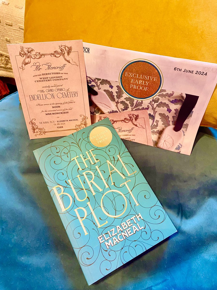 Thanks to @CamillaElworthy for this amazing book post. What a treat to come home to. #TheBurialPlot by Elizabeth MacNeal is out June 2024. 
#bookpost #bookmail #fiction2024