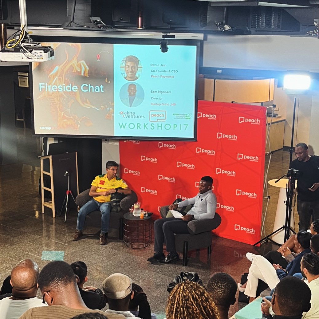 Heidi Patmore (@heidipatmore) on Twitter photo Great to be at <a href="/StartupGrindJHB/">Startup Grind Joburg</a> for the fireside chat with <a href="/injainr/">Rahul Jain</a> from <a href="/PeachPayments/">Peach Payments</a>.
Quote of the day was “Africa doesn’t need #unicorns, it needs #cockroaches - startups need to be able to survive anything.”
#tech #techstartup #fintech #startupgrind #johannesburg Great to be at <a href="/StartupGrindJHB/">Startup Grind Joburg</a> for the fireside chat with <a href="/injainr/">Rahul Jain</a> from <a href="/PeachPayments/">Peach Payments</a>.
Quote of the day was “Africa doesn’t need #unicorns, it needs #cockroaches - startups need to be able to survive anything.”
#tech #techstartup #fintech #startupgrind #johannesburg