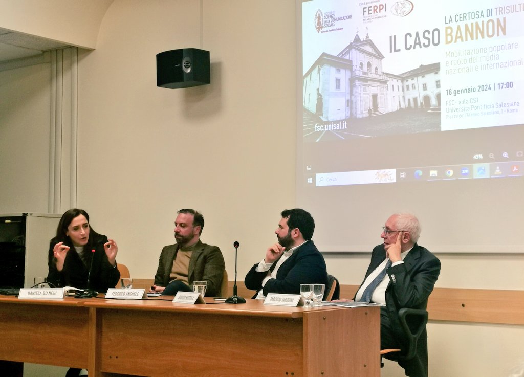 La mobilitazione civica come strumento di #lobbying partecipativa: il caso #Bannon alla #Certosa dei #Trisulti

<a href="/Daniela1Bianchi/">Daniela Bianchi</a>
#GiorgioMottola 
<a href="/paolarolletta/">paolarolletta</a>
<a href="/FedericoAnghele/">Federico Anghelé</a>
#tarcisiotarquini
<a href="/Ferpi_RP/">FERPI</a>
<a href="/thegoodlobbyit/">The Good Lobby Italia</a>
<a href="/reportrai3/">Report</a>