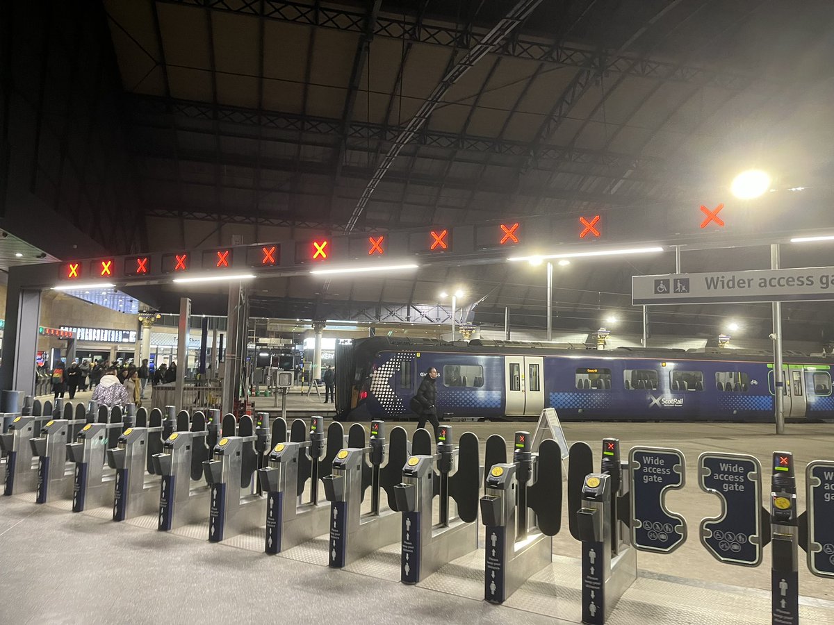 A <a href="/ScotRail/">ScotRail</a> member of staff yesterday evening: “I can assure you, these ticket gates will be open tomorrow evening.”

This evening: