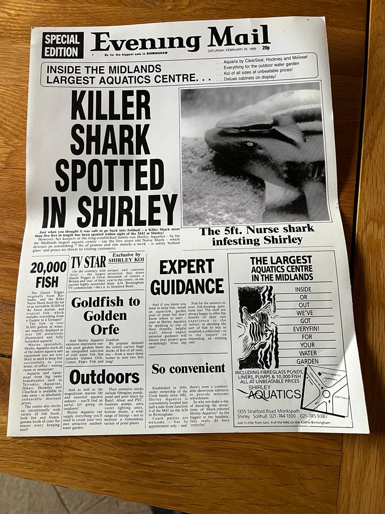 1989...back when newspapers weren't all about sensationalism 😙 I think we MAY have sponsored the front page on this occasion!