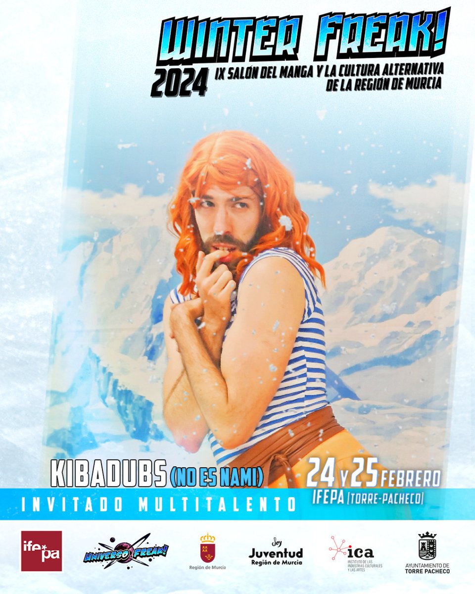 🎙️ El irreverente <a href="/KibaDubs/">el kibita</a> vuelve a Winter Freak 2024 en <a href="/IfepaMurcia/">Ifepa</a>, 24 y 25 de febrero

🍊🎤 ¡Prepárate para concursos con mucho "mal rollo" y risas garantizadas! Aficionado al doblaje y las pelucas, no te pierdas su show constante