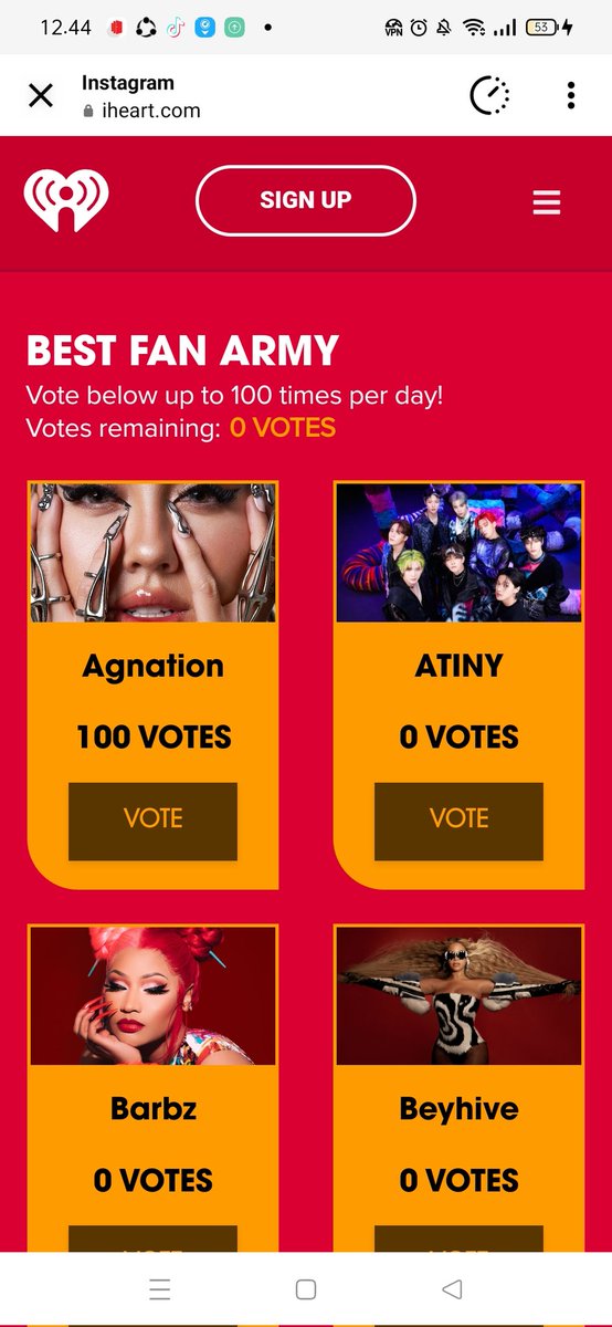 heffheven's tweet photo. I vote #Agnation #BestFanArmy #iHeartAwards @agnezmo until March 25th, let's go @iHeartRadio
https://t.co/D6DCe9G2Sk 
Kejutan 🎉🎉🎉🎉🎉😭😭😭😭😭😭 https://t.co/gH3sKbCkev