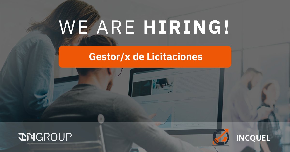 Desde <a href="/incquel/">INCQUEL</a>, estamos en búsqueda de un/x Gestor/x de Licitaciones en Lleida. Si eres una persona proactiva, tienes habilidades de comunicación y dispones de conocimiento normativo en licitaciones, ¡queremos conocerte! 👋

ingroup.biz/trabaja-con-no…