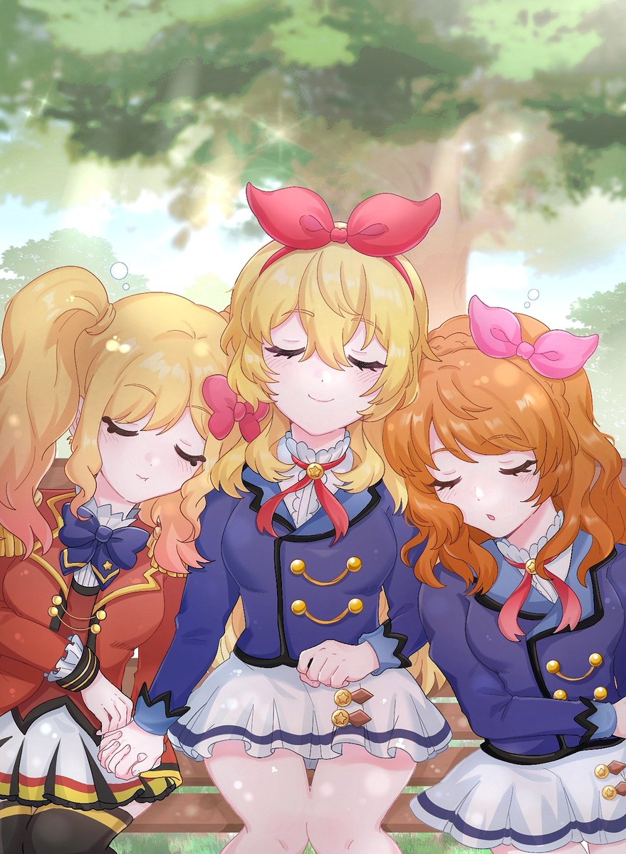 bidian327's tweet photo. 木陰で昼寝をしよう～☺️
#aikatsu
#アイカツ 
#虹野ゆめ
#大空あかり
#星宮いちご https://t.co/XtIgp1ydl7