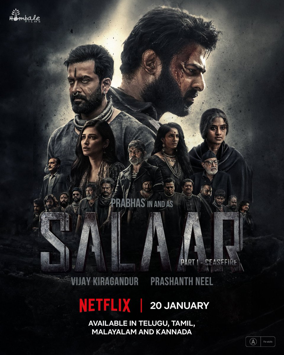 Netflix_INSouth's tweet photo. Kaateramma koduku ippudu Netflix ki vacchesthunnadu. Ya ya ya YA! 🤩
#Salaar is coming to Netflix on 20 January in Telugu, Tamil, Malayalam and Kannada. https://t.co/HWQ12lbUxI