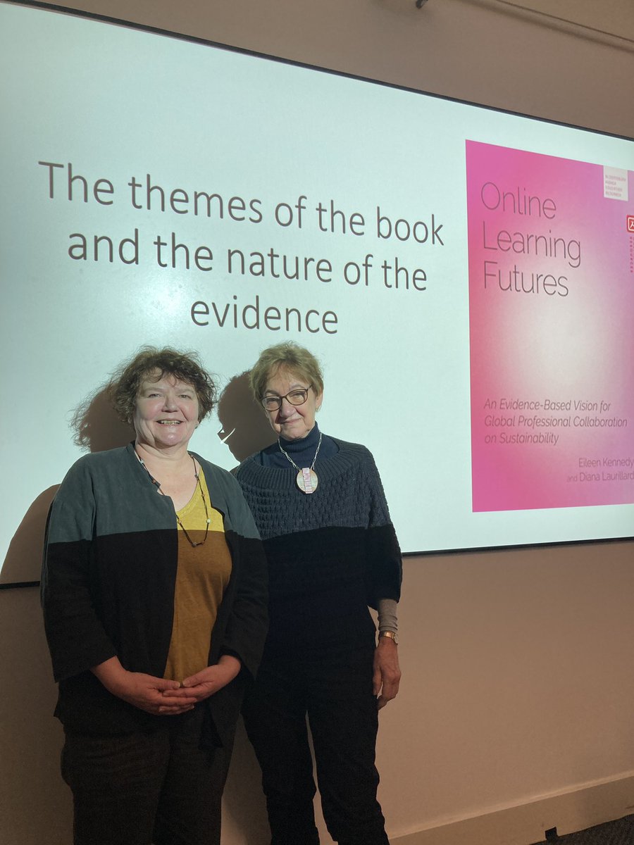 Today Dr Eileen Kennedy @eileenkennedy01 and Prof Diana Laurillard @thinksitthrough launched a new book on Online Learning Futures with a thought-provoking presentation plus engaging discussions with esteemed colleagues and guests at the Knowledge Lab. mitpressbookstore.mit.edu/book/978135032…