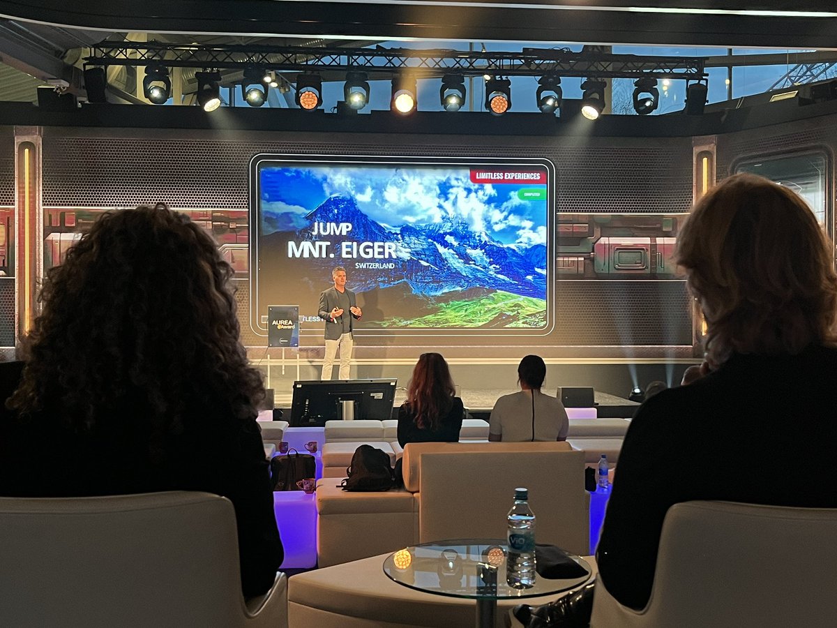 Jump by <a href="/limitlessflight/">JUMP by Limitless Flight</a> is awarded in the category Interaction: put on a real wingsuit and a custom VR helmet and experience the dream of flying. #AUREAAward