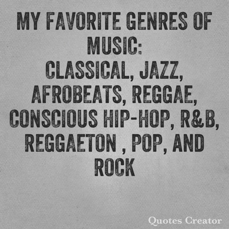 #music #musicgenres #musiclover #artist #composer #pianist #author #writer #classicalpianist #reggae #reggaeton #classicalmusicians #classicalmusic #afrobeats #hiphop #conscioushiphop #rhythmandblues #jazz #pop #rock #musician