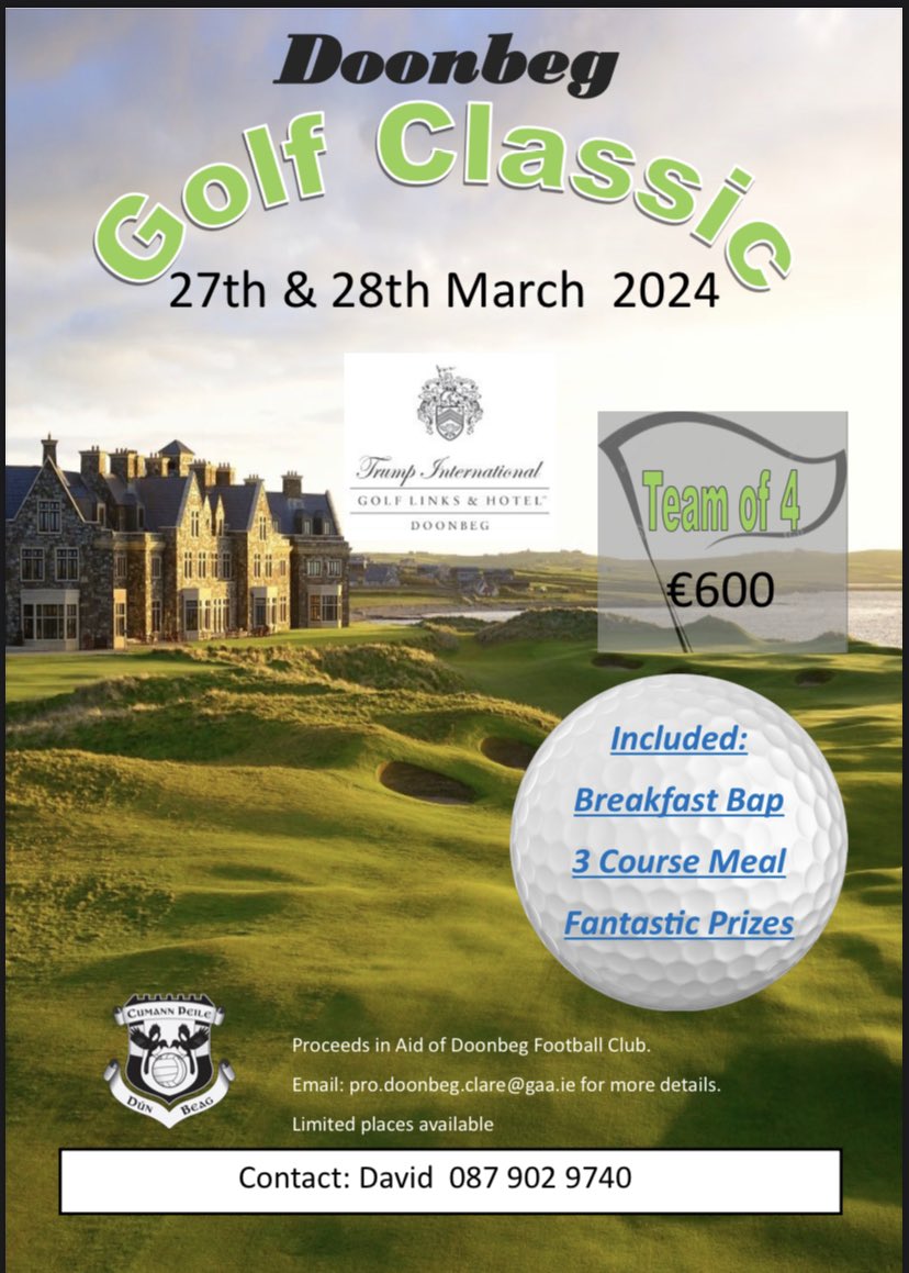 Our ever-popular golf classic is back, details on poster ⛳️